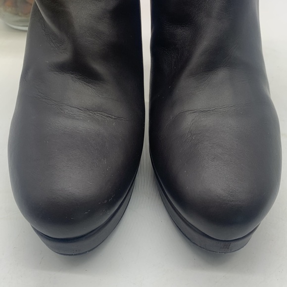 Stuart Weitzman Brown Calf Leather Platform Heeled Ankle Bootie Women's Size 10 - Picture 7 of 11